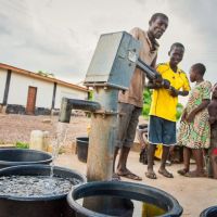 This is one of 7 deep wells build since 2005 to provide drinking water to many people.