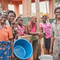 Another public deep well serving fresh water.